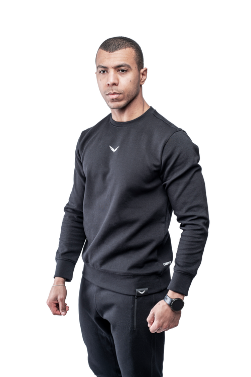 Comfy-Fit Round SweatShirt | Color: Black