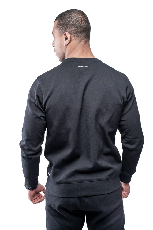 Black Comfy-Fit Round SweatShirt