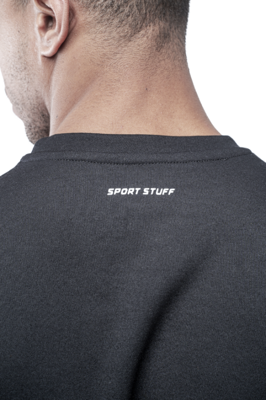 Black Comfy-Fit Round SweatShirt