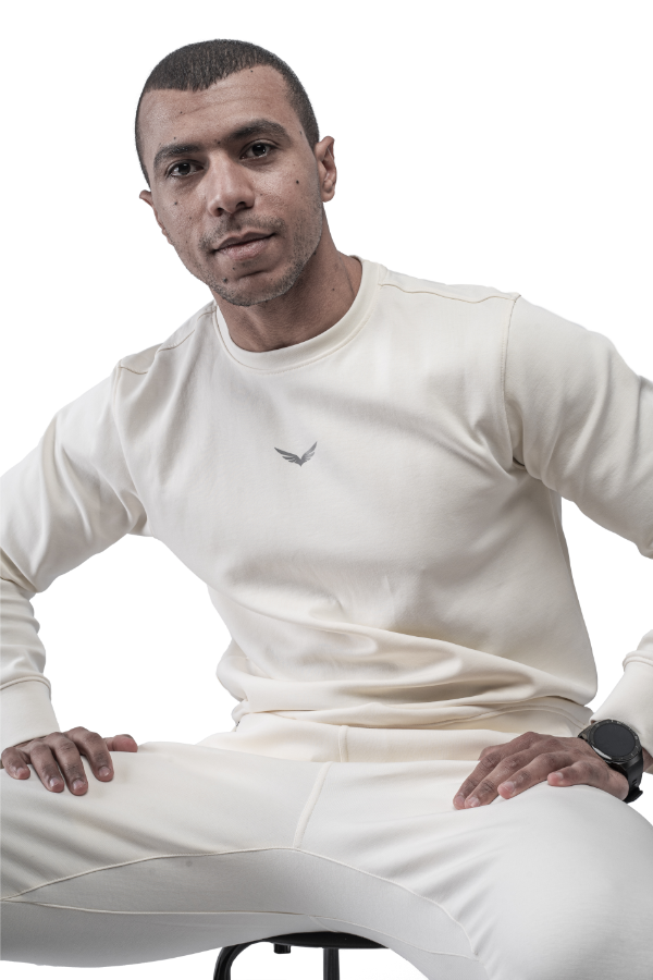 Off White Comfy-Fit Round SweatShirt