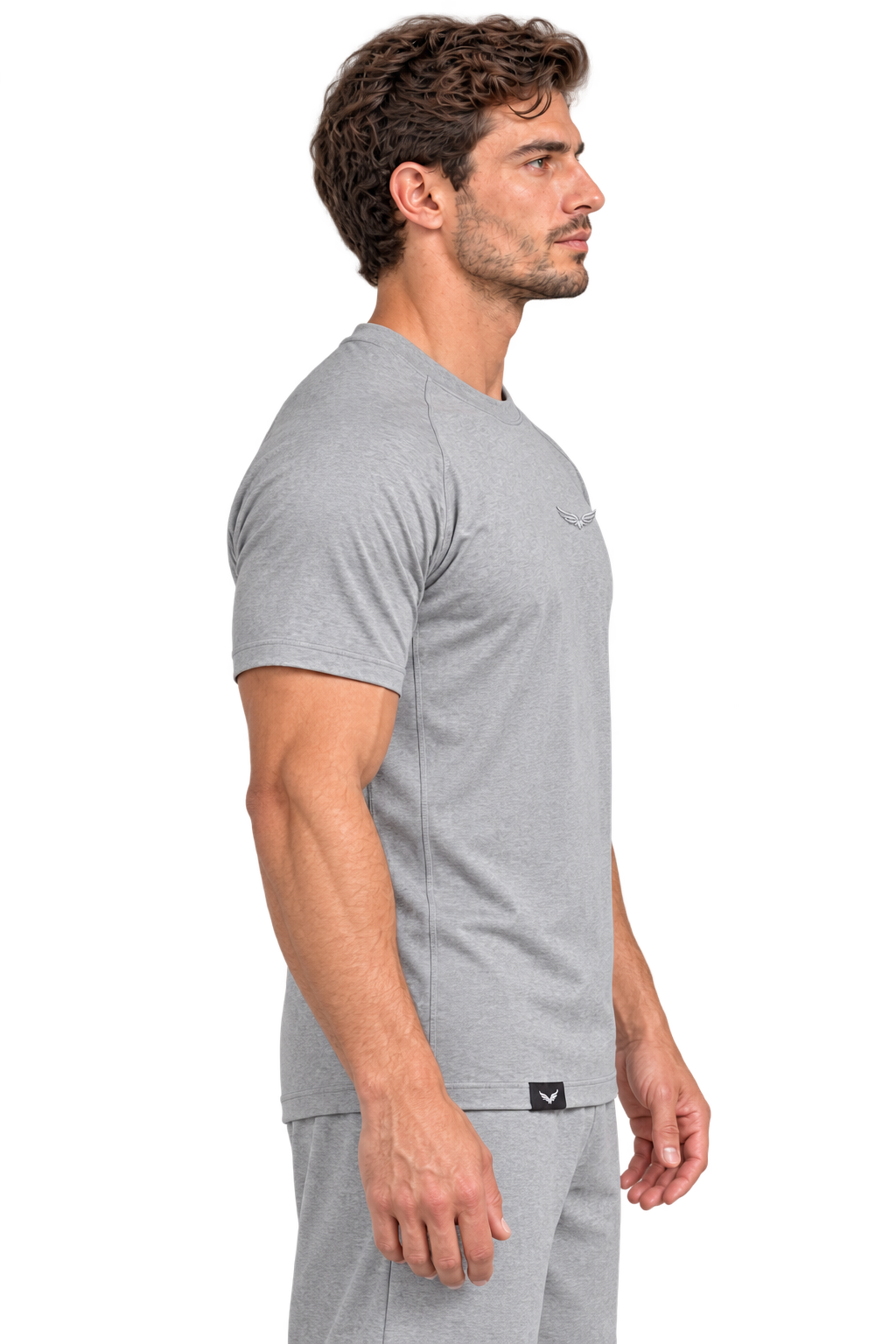 Comfy Motion Tee | Color: HEATHER GRAY | View: Right
