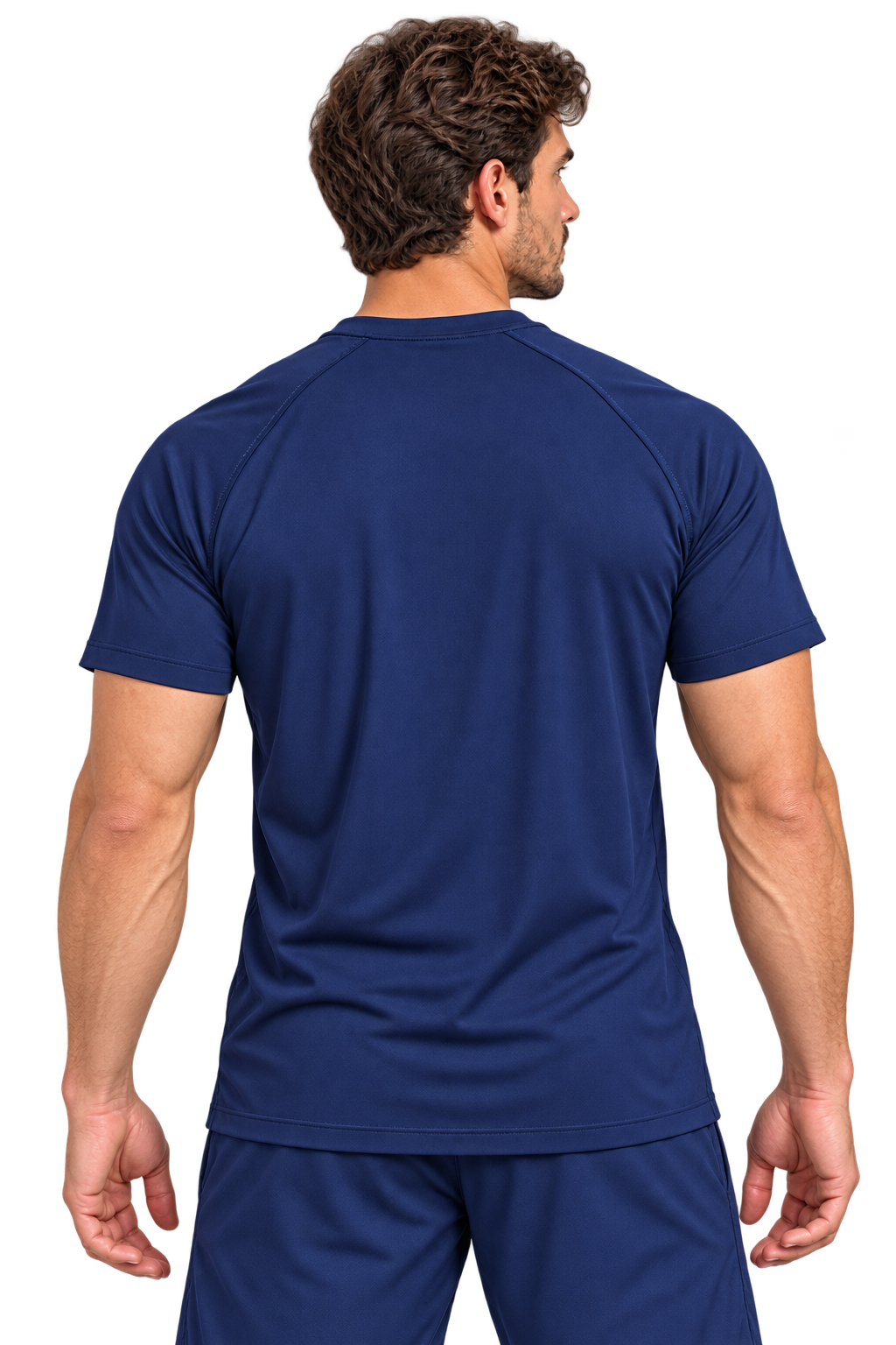 Comfy Motion Tee | Color: Navy Blue | View: Back