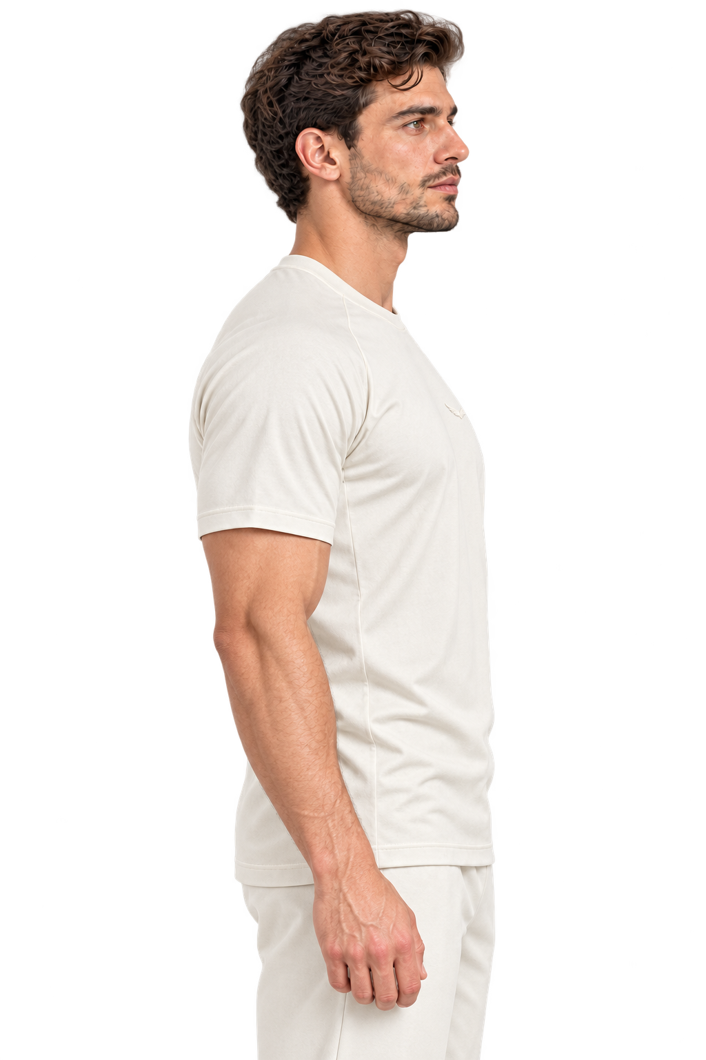 Comfy Motion Tee | Color: OFF White | View: Right