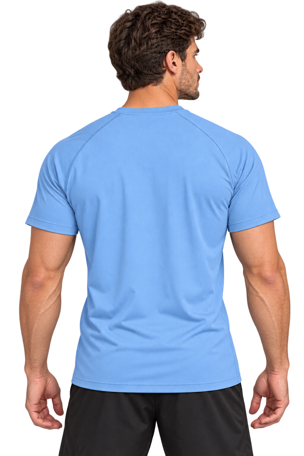 Comfy Motion Tee | Color: SKY BLUE | View: Back