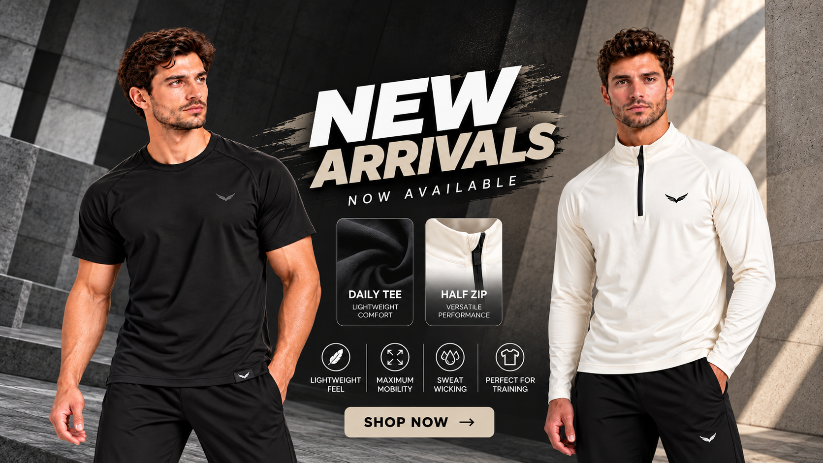 SportStuff new arrivals featuring the Daily Tee and Flexi Air Quarter Zipper